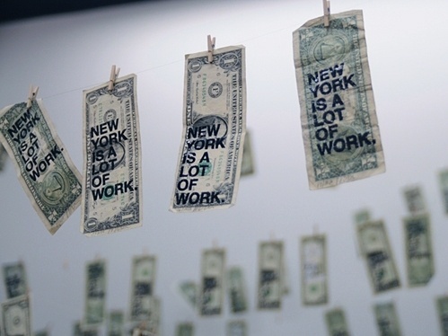 this isn't happiness.™ #exhibition #display #money #typography