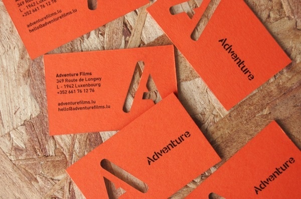 Adventure Films on Behance #card #die-cut #business #stationery