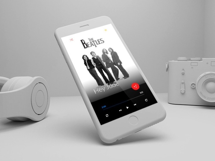Modern Music Player UI PSD