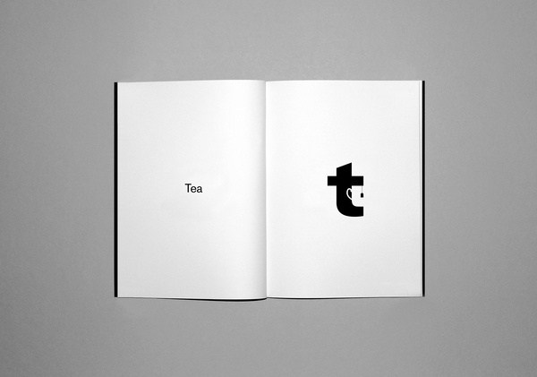 T is for... tea #negative #print #book #space #foil
