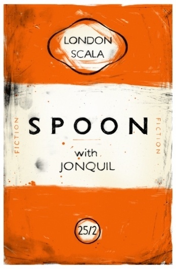 Penguin-inspired Gig poster for Spoon « Book Cover Archive blog #spoon #gig #orange #book #cover #poster #penguin