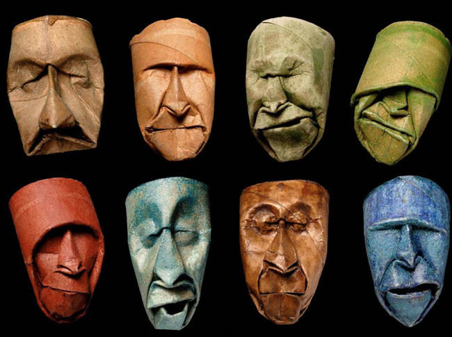 Futuristic Toilet Paper Roll Faces by Junior Fritz Jacquet