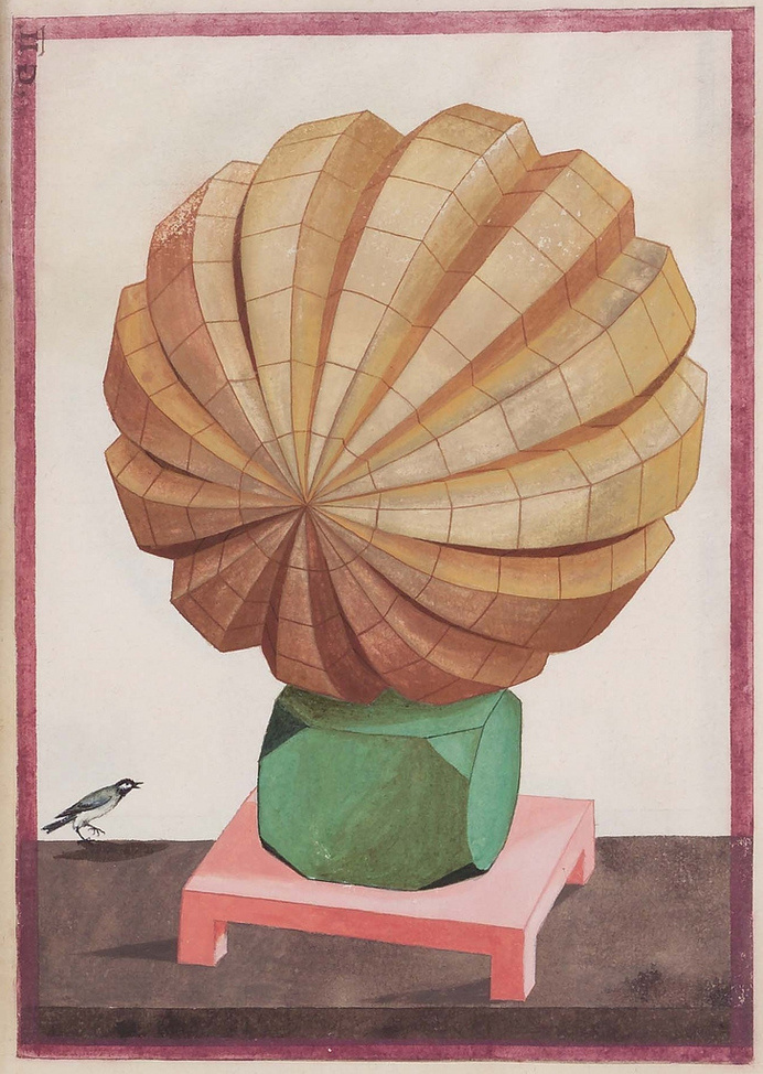 The images below (background spot-cleaned) come from a rather obscure 16th century anonymous paper manuscript containing sketches of geometr #abstract #form #shape #geometry