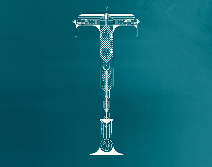 Future Mix, Santa Fe, NM- Futuristic Navajo typographical exploration
