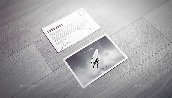 12 Post Card Mockup Templates