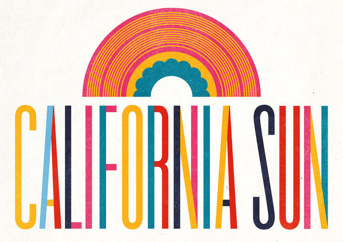 California Sun #sun #color #bold #record #colorful #music #fun #colour #california #typography