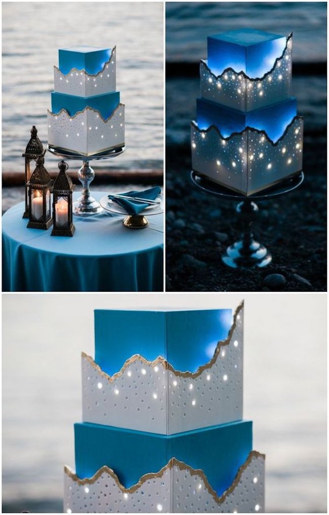 lights cake for wedding function