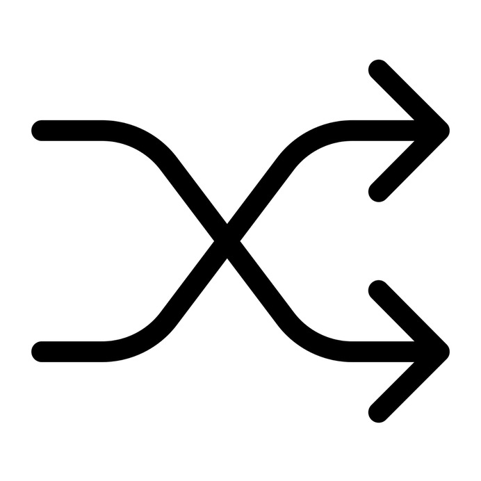 See more icon inspiration related to random, changing, exchange, multimedia option, shuffle, change, symbols and arrows on Flaticon.