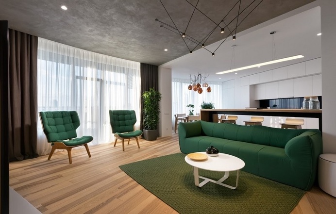 Skyline Minimalist Apartment by Sergey Makhno Architects