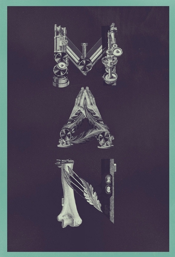 Alphabet [Re:Production] on the Behance Network #collage #poster #typography