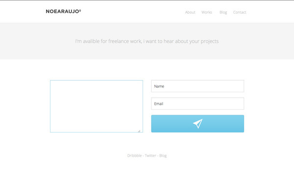 Send me a Mail and say hello! #design #mail #minimal #blue #web