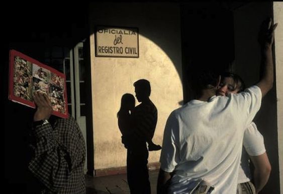 Alex Webb this image was very interesting because the shadows make it confusing, and questions the ready to really see what is going on and who is who