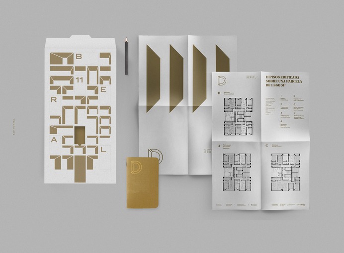 Domini Bernal - Mindsparkle Mag The project of visual identity of Domini Bernal, designed by Hachetresele was created through the conceptualization of the architectural features of a building. #logo #packaging #identity #branding #design #color #photography #graphic #design #gallery #blog #project #mindsparkle #mag #beautiful #portfolio #designer