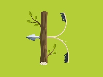 Letter "K" #wood #letter #arrow