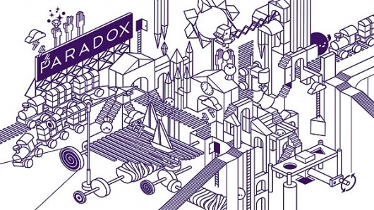 Paradox Art Cafe on the Behance Network #isometric #chan #escher #building #blocks #stephen #paradox