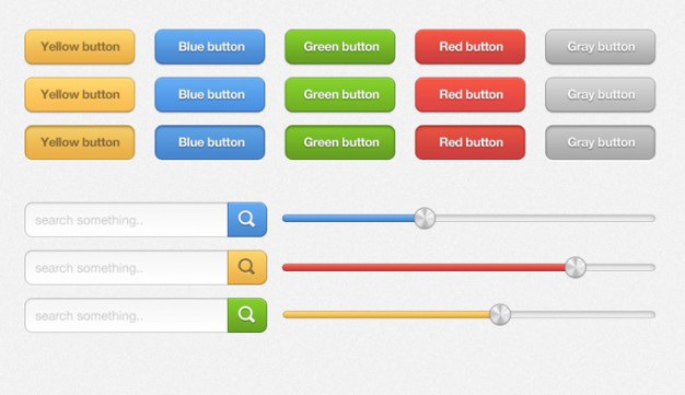 Mulit-colored ui elements Free Psd. See more inspiration related to Box, Button, Bar, Elements, Search, Ui, Gray, Slider, Search bar, Search box, Ui elements, Horizontal, Active, Colored, Hover and Normal on Freepik.