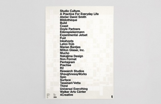 Unit Editions — Studio Culture Poster 'white' (Unit 01) #poster