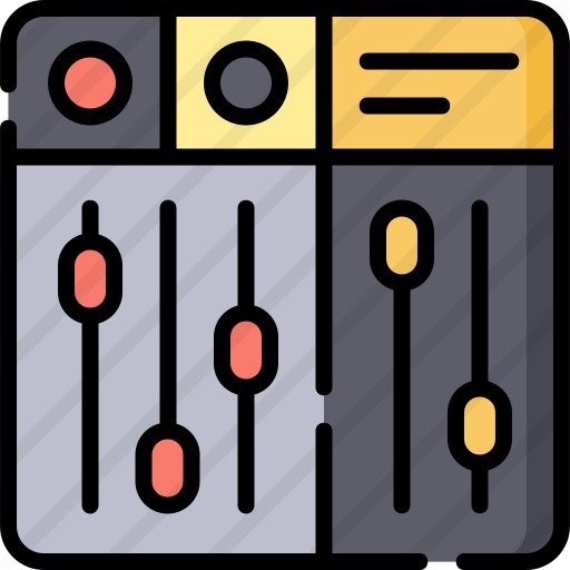 See more icon inspiration related to launchpad, ui, music and multimedia, music mixer, edit tools, sound mixer, multimedia option, electronics, equalizer, mixer, sound, multimedia and technology on Flaticon.
