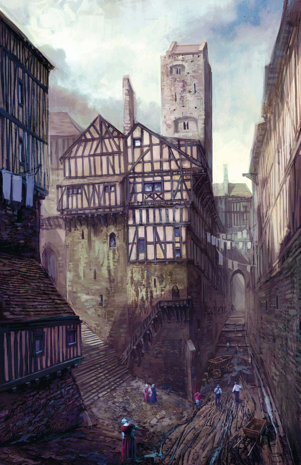 medieval city concept art