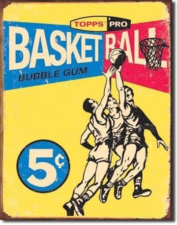 Vintage Retro Tin Sign Topps 1957 Basketball Gum Card | eBay #gum #retro #vintage #basketball