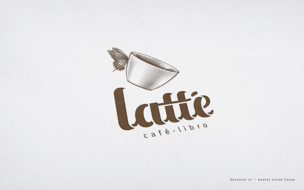 Latté Coffee on Behance #logotype #butterfly #cafe #coffee #logo #cup