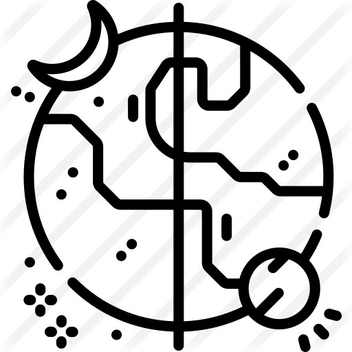 See more icon inspiration related to earth, time and date, miscellaneous, orbit, day and night, rotation, education, space and nature on Flaticon.