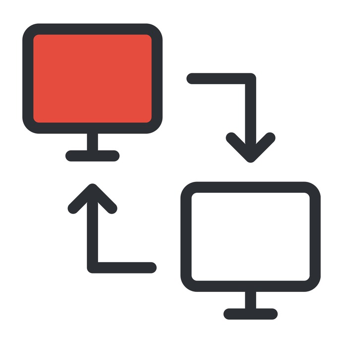See more icon inspiration related to transfer, laptop, computer, electronic, technology, computing and networking on Flaticon.