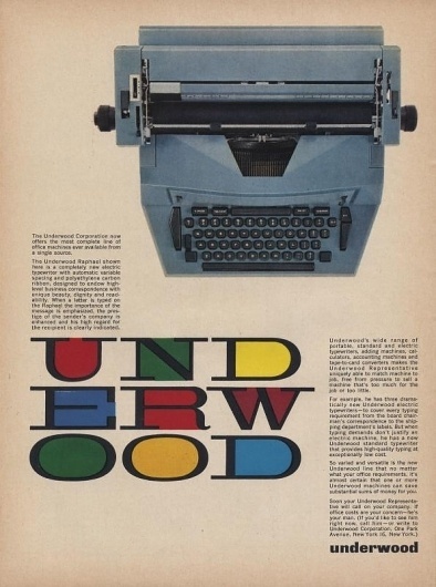 All sizes | Underwood Ad | Flickr - Photo Sharing! #advert #retro #vintage