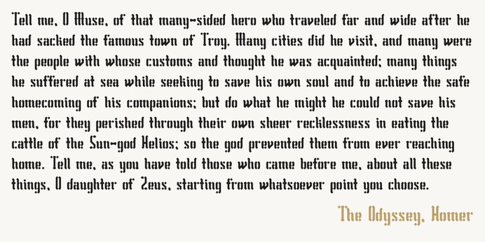 Vantagram typeface (font) designed by Thoma Kikis. Teknike.com - #vantagram #typeface #font #kikis #thomakikis #blackletter #sans #lettering #greek #latin #cyrillic #odyssey #theodyssey #homer #teknike