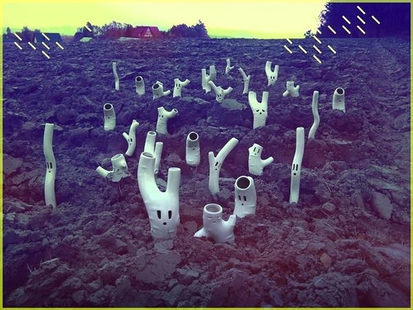 Diploo Studio - Woods (ceramic hand made sculptures) #diploo #sculpture #white #woods #ghosts #art #made #ceramic #hand