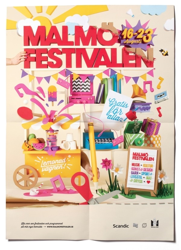 Malmö Festival 2013 on Behance #snask #handmade #paper
