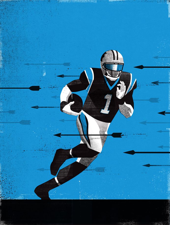 CAM2 #Illustration by Matt Stevens #Sports #NFL #Carolina #Panthers #American #Football