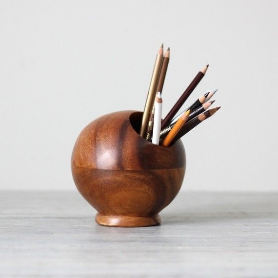 Modern wood sphere #supplies #office