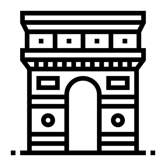 See more icon inspiration related to triomph arc, cultures, architecture and city, arc de triomphe, architectonic, europe, france, paris, buildings and monuments on Flaticon.