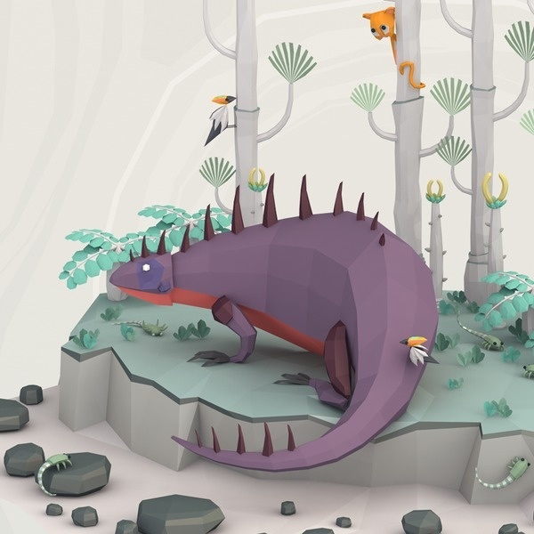 Bridges and Stitches #illustration #low #poly