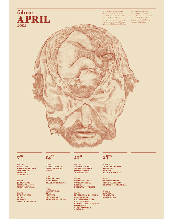 Luca Zamoc / Portfolio #illustration #calendar #head #baby