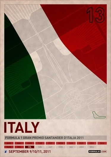 Store | PJTierney.net — 2011 Formula 1 Italian Grand Prix Poster #racing #italy #car #poster