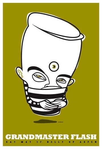 Grandmaster Flash in Belly Up, Aspen 5/17/2008 Scrojo #music #poster