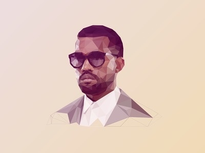 Poly Kanye @Kanyewest #kanywest #triangulation #lowpoly #triangles
