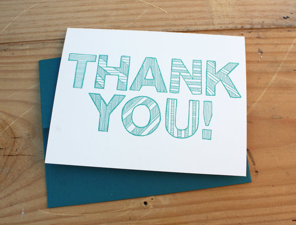 blue thank you bklyn #pattern #you #card #letterpress #thank #typography