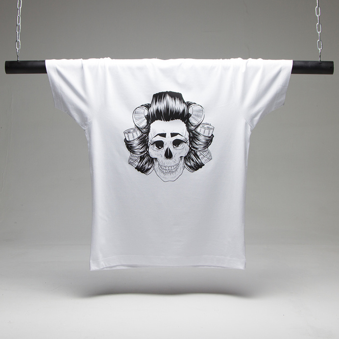 Scouse skull design. Muneco Studio collaboration with Wasted Heroes and Do or Die. #skull #illustration #tshirt