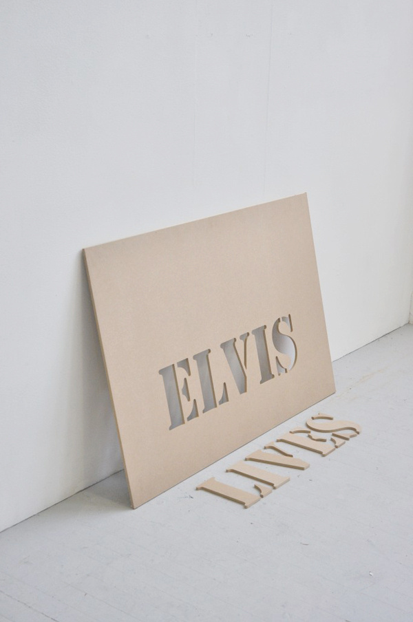 byÂ trevor h smith(viaÂ on tumblr) #stencil #elvis #typography