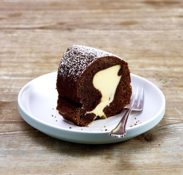 Schokokuchen mit Cheesecakefüllung Rezept