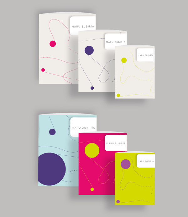 Maru Zubiría on Behance #logo #branding #fashion #colors #green #pink #purple #bags #wordmark #packeging