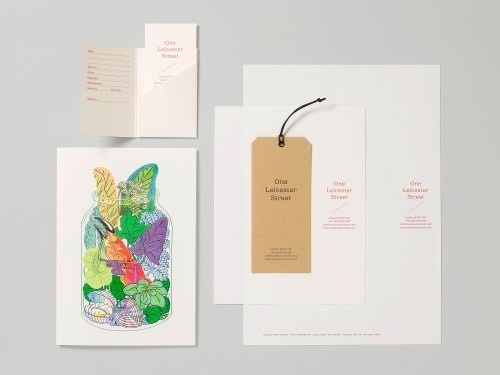 One Leicester Street Identity #illustration #branding #stationery