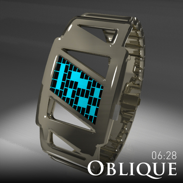 Oblique Watch #tech #amazing #modern #innovation #design #futuristic #gadget #ideas #craft #illustration #industrial #concept #art #cool
