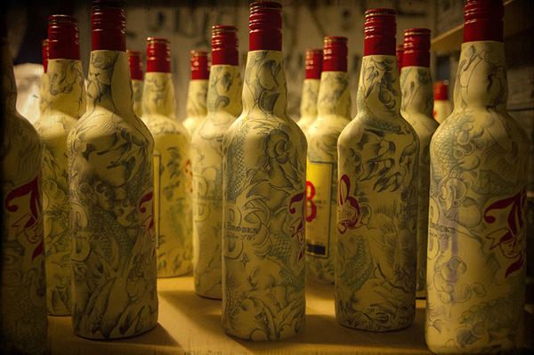 Creative Review J&B releases tattooed whisky bottles #creative #j&b #releases #tattooed #review #whisky #bottles