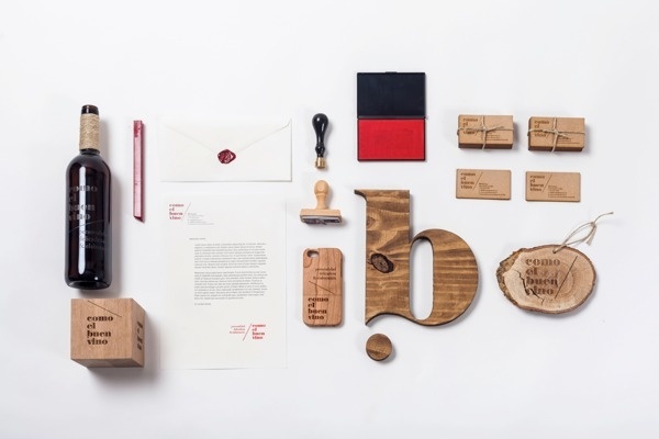 "Como el buen vino" brand #wood #brand #design #studio
