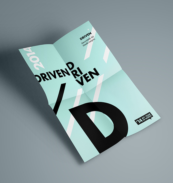 14' My Year In Words // Posters on Behance #swiss #review #clean #digital #brand #gif #art #2014 #studio #type #posters #poster