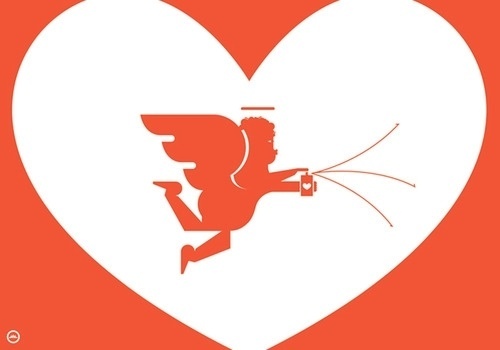 coqueterías - baubauhaus: via leandrocastelao.com.ar #heart #red #print #cupid #love